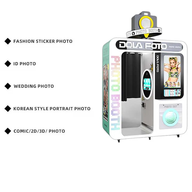 Customize Photo Booth Printer Software Logo Shell Remote PhotoBooth High Technology Supplier Vending Machine